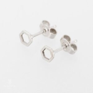 6-Eck Ohrstecker 4 mm