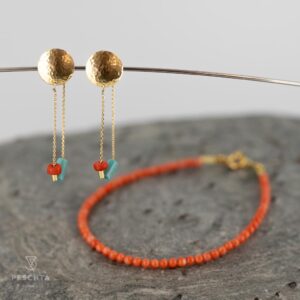 Koralle Tyrkis Ohrhänger