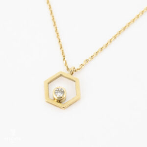 Brillant 6-Eck Halskette