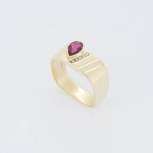 Turmalin Brillanten Ring