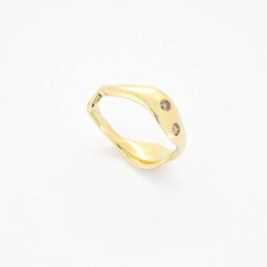 Braune Brillanten Ring