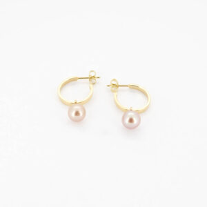 Creolen mit Perle Anhänger