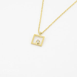 4-Eck Brillant Halskette 6 mm