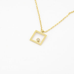 4-Eck Brillant Halskette 8 mm