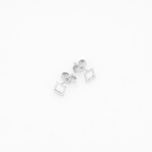 4-Eck Ohrstecker 4 mm