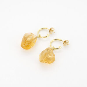 Creolen mit Citrin Anhänger