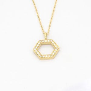 Brillant 6-Eck Anhänger