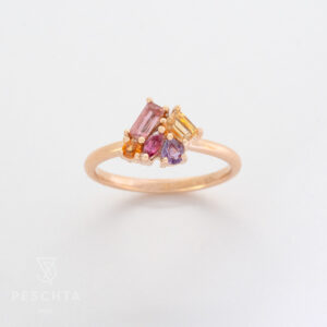 Saphir Turmalin Topas Ring