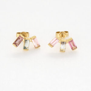 Turmalin Aquamarin Ohrstecker